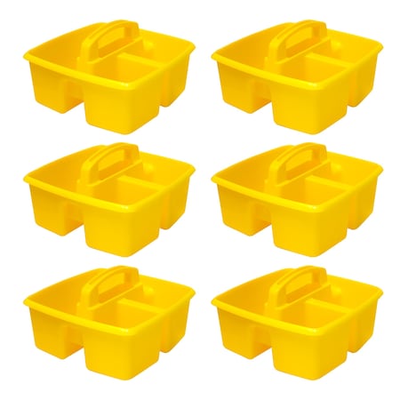 Storex Small Caddy, Yellow, 6PK 00950U06C